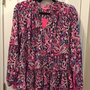 Savanna top bright navy swing of things